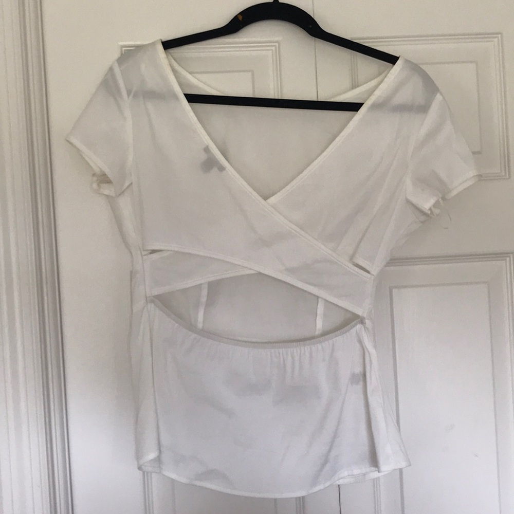 Ann Taylor open back blouse